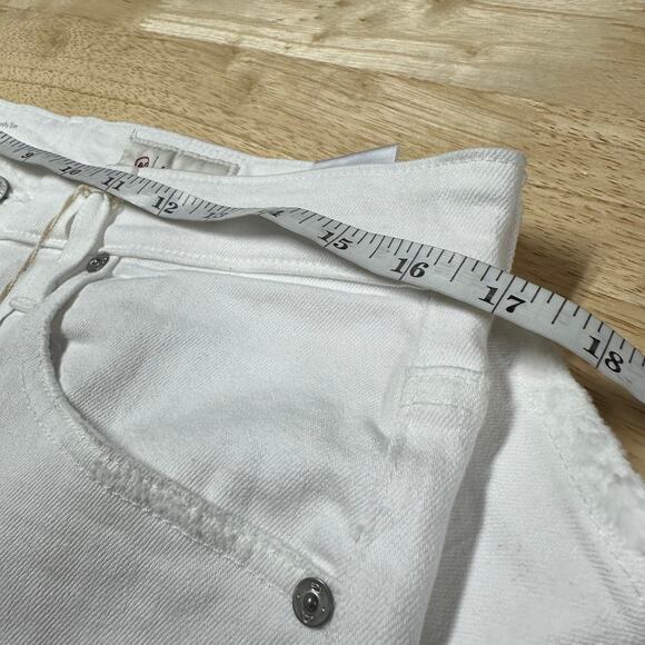 AG Adriano Goldschmied NWT Ex-Boyfriend Slouchy Slim White Denim Jeans Size 29R - Picture 10 of 12